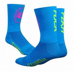 8 LUMENS / F*CK YEAH LEFT/RIGHT POC BLU SOCK & NEON YELLOW w/PINK LANTERN