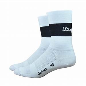 Aireator Team DeFeet 5'' DOUBLE CUFF WHITE W/ BlACK STRIPE